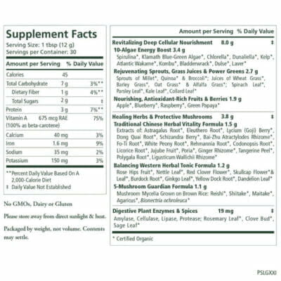 pure synergy superfood 354g ingredients 1