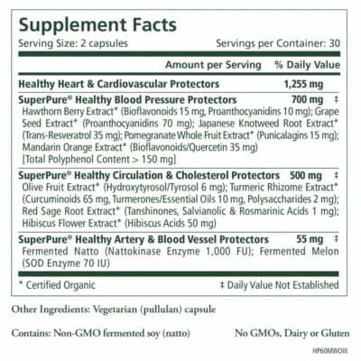 pure synergy heart protector ingredients