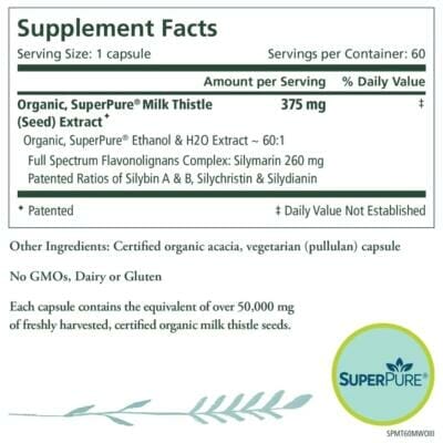 pure synergy superpure milk thistle ingredients