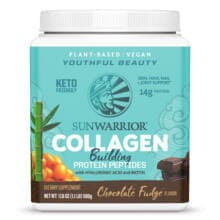 sunwarrior collagen building protein peptides chocolate fudge