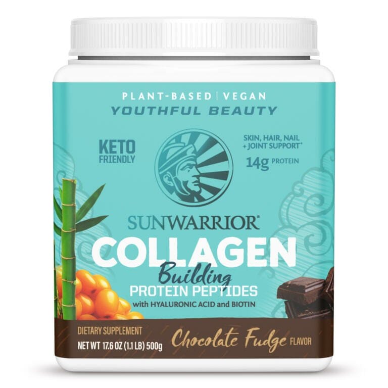 sunwarrior collagen building protein peptides chocolate fudge