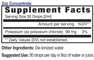 eidon ionic minerals potassium 60ml ingredients