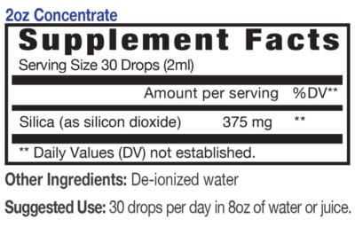 eidon ionic minerals silica 60ml ingredients